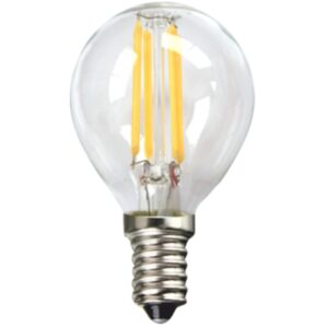 Bombilla led silver electronic filamento transparente esferica 4w=80w - e14 - 3000k luz calida - a++