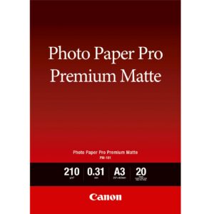 Papel fotografico canon premium matte tinta iimpresion - a3 - 297x420mm - 20 hojas