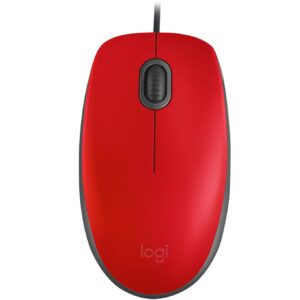 Mouse raton logitech m110 silent optico usb rojo