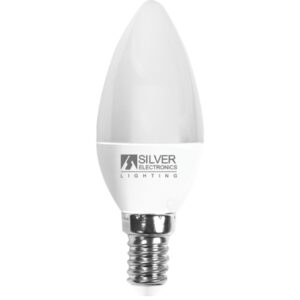 Bombilla led silver electronic vela decorativa 7w=70w - e14 - 3000k - 620 lm - luz calida - a+