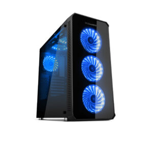 Caja ordenador gaming torre atx nox hummer tgx rainbow - cristal templado