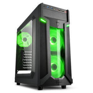 Caja sharkoon vg6 - w atx 2xusb3.0 sin fuente green