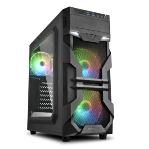 Caja sharkoon vg7 - w atx 2xusb3.0 2xusb2.0 sin fuente rgb