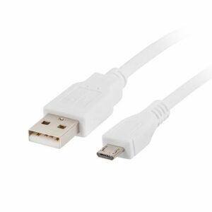 Cable usb lanberg 2.0 macho - micro usb macho 1m blanco