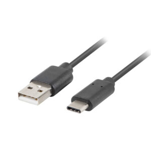 Cable usb lanberg 2.0 macho - usb tipo c macho quick charge 3.0 1.8m negro