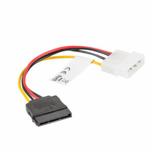 Cable lanberg alimentacion molex macho a sata hembra 15 cm