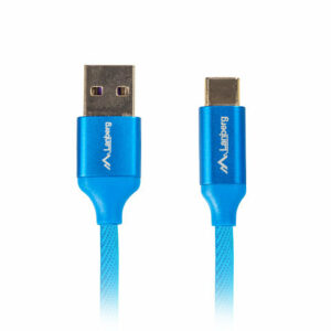 Cable usb lanberg 2.0 macho - usb tipo c macho quick charge 3.0 1.8m azul