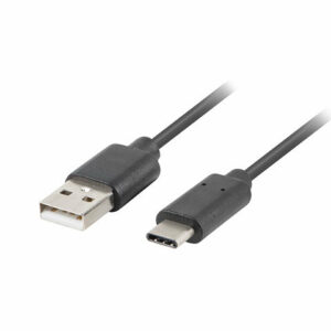 Cable usb lanberg 2.0 macho - usb tipo c macho 0.5m negro