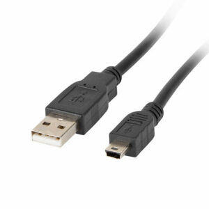 Cable usb lanberg 2.0 macho - mini usb macho ferrita 1.8m negro