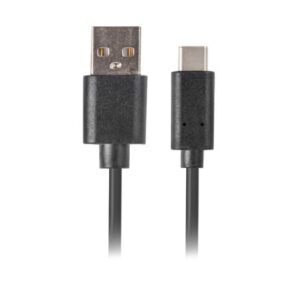 Cable usb lanberg 2.0 macho - usb tipo c macho quick charge 3.0 0.5m negro