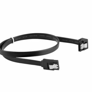 Cable sata iii lanberg 6gb - s hembra hembra angulo clip metal 30cm negro