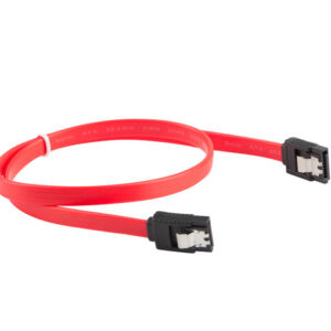 Cable sata iii lanberg 6gb - s hembra hembra clip metal 30cm rojo
