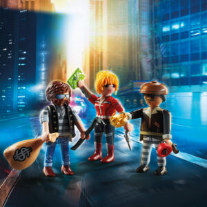 Playmobil ciudad set figuras ladrones