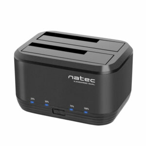 Docking station natec kangaroo dual usb 3.0 sata negra