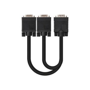Cable nanocable bifurcador svga hdb15 - m - 2xhdb15 - h negro 45 cm
