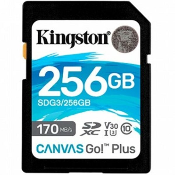 Memoria sdxc 256gb kingston canvas go uhs - i cl1 r: 170mb - s w:90mb - s