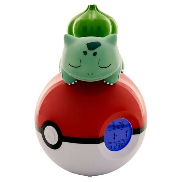 Lampara led despertador reloj teknofun madcow entertainment pokemon bulbasaur durmiendo en pokeball