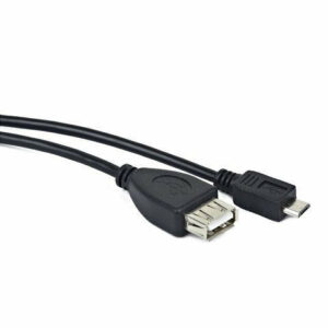 Cable usb lanberg micro m a usb tipo a f 2.0 otg negro 15cm oem