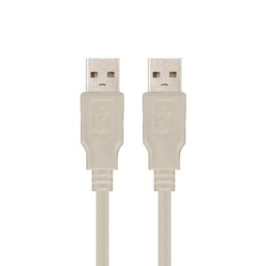 Cable usb(a) 2.0 a usb(a) 2.0 nanocable 2m beige macho a macho
