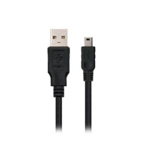 Cable usb(a) 2.0 a mini usb(b) nanocable 1.8m - macho - macho - negro