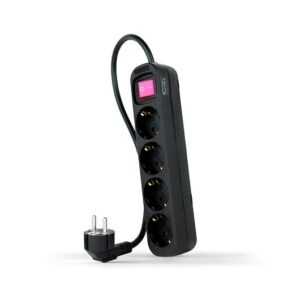 Regleta 4 tomas 1.4m con interruptor nanocable negro 4 tomas - 250v - proteccion