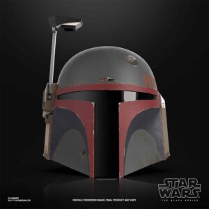 Replica hasbro star wars the mandalorian black series boba fett casco luces led