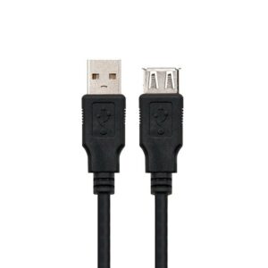 Cable usb tipo a 2.0 a usb tipo a 2.0 nanocable 1.8m negro macho - hembra