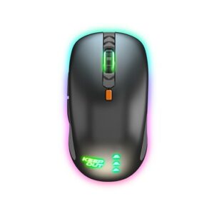 Mouse raton optico keep out x5pro gaming negro 4000dpi - iluminacion led rgb - 6 botones - ambidiestro