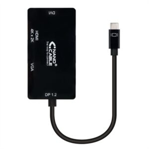Conversor usb tipo c a vga - dvi - hdmi nanocable 10cm - macho - hembra