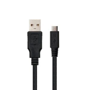 Cable usb 2.0 a micro usb nanocable 0.8m - macho - hembra - negro