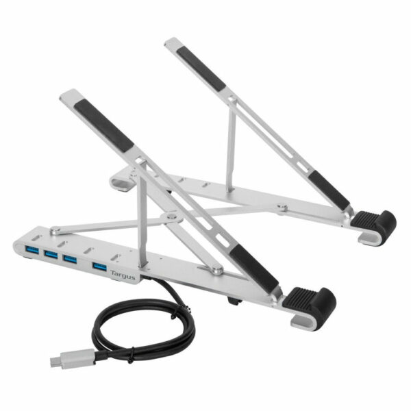 Base para portatil targus con hub integrado 4x usb - a plata