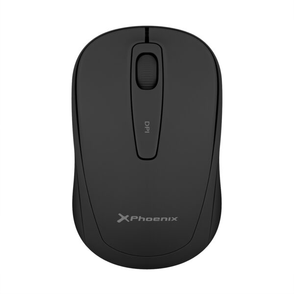 Phoenix m250 ratón inalámbrico 2.4 ghz receptor usb hasta 1600 dpi compatible con pc mac portátil color negro - Imagen 2