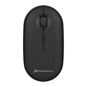 Phoenix rebble ratón inalambrico bluetooth o 2.4 ghz con receptor usb clic silencioso para portátil notebook pc chomebook mac color negro