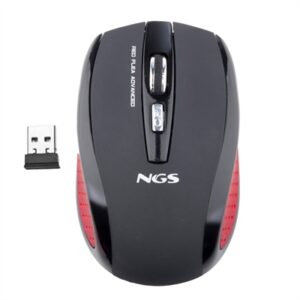 Raton inalambrico ngs flea advanced red - 2.4ghz - 800 - 1600dpi - 5 botones - nano receptor usb