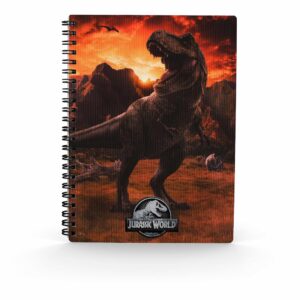 Libreta efecto 3d into the wild jurassic world