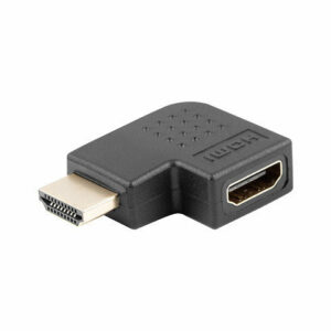 Adaptador lanberg hdmi macho - hdmi hembra angulo izquierda negro
