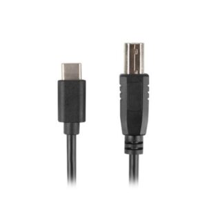 Cable usb tipo c a usb 2.0 tipo b lanberg 1.8m - macho - macho - negro