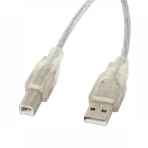 Cable usb tipo b a usb 2.0 tipo a lanberg 1.8m - macho - macho - transparente