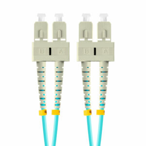 Latiguillo fibra optico sc - upc lanberg 1m multi duplex om3 50 - 125 lszh azul
