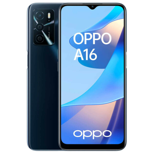 Telefono movil smartphone oppo a16 crystal black 6.52pulgadas - 32gb rom - 3gb ram - 13+2+2 mpx - 8mpx - 5000 mah