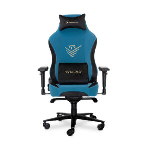Silla gaming synergy ergonómica cuero pu azul