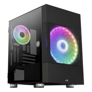 Caja ordenador mars gaming atomicbk negra micro atx 2 x usb 3.2 1 x 200mm 1 x 120mm argb