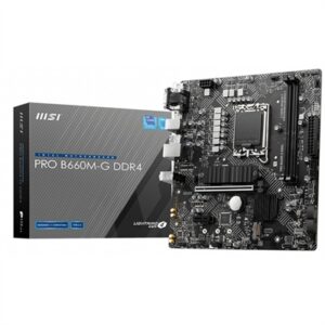 Placa base msi 1700 pro b660m - g ddr4 micro atx - 2 x ddr4 - 4 x sata 6 - 6 x usb 3.2 - 6 x usb 2.0