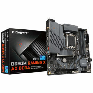 Placa base gigabyte b660m gaming x ax 1700 matx - 4 x ddr4 - 4 x sata - 3 x usb 3.2 - 5 x usb 2.0