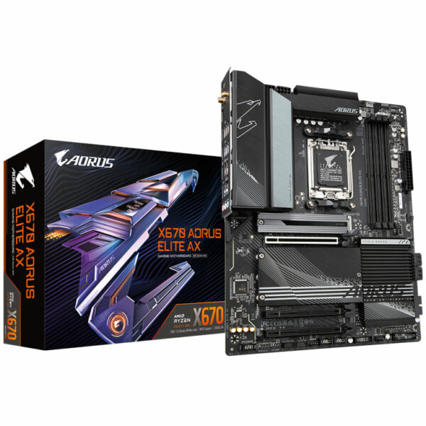 Placa base gigabyte x670 aorus elite ax am5 atx 4xddr5