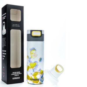Caja regalo botella termo kambukka etna grip 500ml jungle sunrise - acero inoxidable - antigoteo - antiderrame + tapa adicional