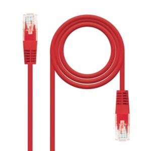 Latiguillo cable red utp cat.6 rj45 nanocable 0.5m rojo