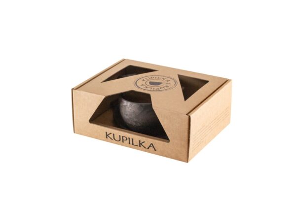Caja regalo kupilka k14 plato pequeño + k21 taza clásica + cucharita color negro
