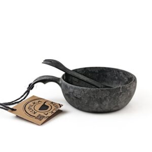 Bol junior kupilka 33 3.3dl + cuchara tenedor spork 165 color negro