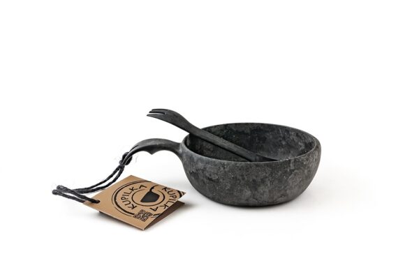 Bol junior kupilka 33 3.3dl + cuchara tenedor spork 165 color negro